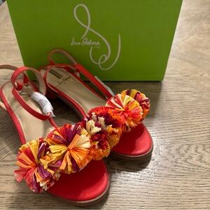 Sam Edelman Girls Ilia Mini Sandal Bright Poppy 4 Medium